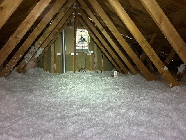 Insulation Upgrade to R38 with Premium, Blown In Fiberglass in 2150 Sq. Ft. House in Coarsegold, CA